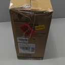 LUE BONA Adjustable Vanity Stool, 360Swivel Vanity Chair for Makeup Room, Brown Stool Chair for Vanity, Small Faux Leather Vanity Stools for Bathroom, Living Room