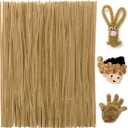 Praisebank Light Brown Pipe Cleaners for Crafts, 200pcs, Chenille Stems for DIY Projecets, Arts & Crafts Supplies for Festival Party Decorations (Small Pack)