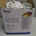Sunco 4 Pack Uplights Indoor Floor Can Light, LED Uplighting Spotlight, with Foot Switch, 7W, 450 LM, 3000K Warm White, 120V, Non-Dimmable, Plug in, for Plants, Corner, Home Accent, White