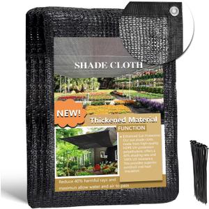 40% Garden Shade Cloth for Plants 6.5x10FT UV-Resistant Greenhouse Shade Cloth, Heavy Duty Mesh Tarp with Grommets for Patio, Backyard, Gazebo, Deck and Plant Heat Protection