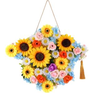Graduation Wreath for Door Sunflower Graduation Decoration 2026 Floral Wreath Hanging Decor for Front Door Porch Window Wall College High School Ceremony Party Supplies