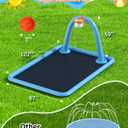 Splash Pad for Kids & Dogs, Large Sprinkler Pad Water Toys with Basketball Hoop, Thickened Non-Slip Splash Mat, Foldable Play Pool & Outdoor Summer Toys Ages 4-12 (102" Splash Pad), 102 inches x 87 inches x 59 inches