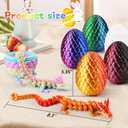 Impossmaker 8" 3D Printed Easter Dragon Eggs with 3D Printed Dragon Inside, Easter Basket Stuffers Mini Dragon Egg Set Articulated Crystal Dragon Fidget Toy for Adults Teens