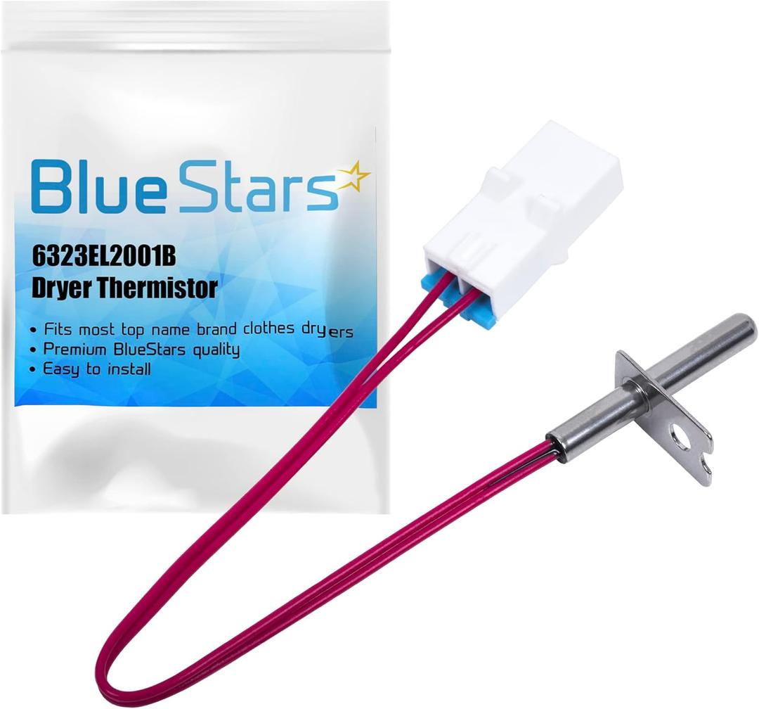BlueStars 6323EL2001B Dryer Thermistor Assembly  Compatible with LG & Kenmore Dryers  Replaces 6323EL2001H AP4441539 PS3529026 DLE0442W DLE2512W DLE2514W DLE3733S DLE3777W DLE5932S DLE7177RM