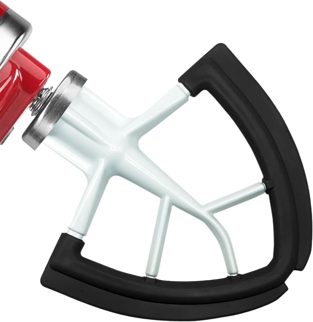 Flex Edge Beater for KitchenAid 4.5/5 QT Tilt Head Stand Mixer Fits 4.5-5 Quart Bowls,With Silicone Edges For Kitchen Aid Accessories and Attachments,Black