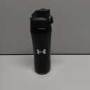 Under Armour 18oz Stainless Steel Water Bottle, Vacuum Insulated, Self Draining Protective Cap, Leak Proof, For Kids & Adults, All Sports, Gym (Satin Black)
