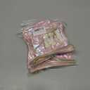 2 x Hiroyuki Iridescent Makeup Bag, 14 inches Cosmetic Bag, Large Capacity Travel Pouch (Skin, pink)