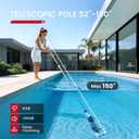 ENHULK PC20 Pro Cordless Pool Vacuum, Upgraded Dual Mode, 22 GPM Powerful Suction, 150" Telescopic Pole, 6 Filter Units, 75 Minutes Runtime, Handheld Pool Cleaner for Above/Inground Pools