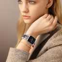 VISOOM Beaded Boho Bracelet Compatible for Apple Watch Band 40mm/38mm/41mm Series 9 8 7 SE Women Fashion Cute Handmade Crystal Beads Stretchy Watch Strap for iWatch Bands Series 6/5/4/3/2/1
