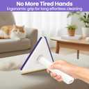 Multi-Use Pet Hair Removal Tool: DELOMO Handheld Fur Rake Scraper  Metal Side for Deep Cleaning on Carpets, Rugs & Car Mats, and Rubber Side for Gentle Cleaning on Couches  Ideal for Pet Homes