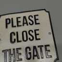 Homart Cast Iron Please Close The Gate Sign