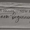 Foutcheou New Home New Memories New Beginnings Wall Decor 32x12 White