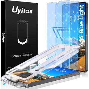 Uyiton for Samsung Galaxy S25 Ultra Screen Protector -[Anti-Blue Light] [Easy to Install] Shatterproof Full Coverage [Case Friendly] 9H Tempered Glass Screen Protector, 2 Pack [Video Game]