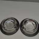 2 Packs Stainless Steel Dog Bowl with Anti-Skid Rubber Base for Small/Medium/Large Pet, Perfect Dish, Pets Feeder and Water Choice Puppy Cat Kitten (8oz)