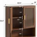 INNOD Bathroom Storage Cabinet, Medicine Cabinet with Adjustable Wood Shelf & Doors, Over The Toilet Storage Cabinet for Laundry Room & Kitchen & Living Room (Walnut), 22.83" W x 7.87" D x 23.62" H