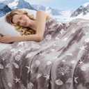 Cooling Blanket Twin Size (60"x80"), Double Sided Ice Cold Blanket for Hot Sleepers, Transfer Heat to Keep Cool, Soft Lightweight for Night Sweats, Bed & Couch, Ocean Design