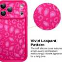 KANGHAR Case Compatible with iPhone 17 Pro Leopard Printed Pattern Cute Cheetah Phone Case Soft TPU Shockproof Protective Cover Designed for iPhone 17 Pro 6.3 Inch Hot Pink