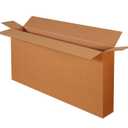 Aviditi HD54828FOL Side Loading Corrugated Cardboard Box 54" L x 8" W x 28" H, Kraft, for Shipping, Packing and Moving (Pack of 5)