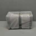 100 Pcs Clear Hinged Plastic Containers with Lids,Individual Cake Slice Containers,Square Plastic Food Container,Disposable Clamshell Take Out Containers for Cakes,Cookies,Pasta,Sandwiches,Salad