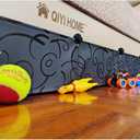 Under Bed Blocker for Pets, Gap Bumper for Under Bed, Stop Things Going Under Bed or Sofa Couch, Toys Blocker for Cats Dogs, Easy to Install, Total 7" Height 90" Length, Black