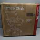 OLIXIS Office Desk Chair - Ergonomic Mid Back with Lumbar Support & Rocking Mode, Height Adjustable with Fixed Armrest, Storage Back for Computer, Gaming, Conference, Meeting Room, 360° Swivel, Grey