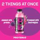 Protein2o Hydration Drink - 2-in-1 Liquid Clear Whey Protein Isolate and Electrolyte Drink - 15g Protein, Vitamins B5, B6 - Post-Workout Recovery - 16.9 Fl Oz - 12 Count Dragon fruit Blackberry (EXP 04/08/27)