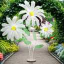 Giegxin Large Daisy Flowers Artificial 5.9 ft Giant Silk Flowers Decoration Spring Big Daisy Decor with Stand for Birthday Party Garden Office Home Wedding Graduation Display