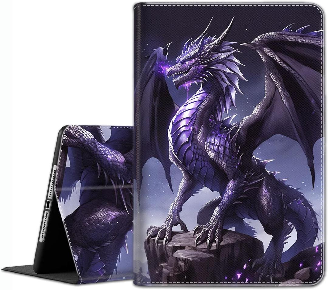 Case for Samsung Galaxy Tab S8 2022/Tab S7 2020 11 Inch (Model SM-X700/X706/T870/T875/T878) - Slim Fit Standing Cover with Auto Sleep/Wake Purple Dragon