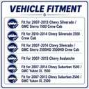 4PC Window Rain Guards fit 07-13 Chevy Silverado Gmc Sierra Crew Cab