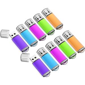 Wholesale (Mix Pack) (16MB-64GB) USB 2.0 Metal Flash Memory Stick Pen Drive Storage Thumb U Disk Lot (5PCS - 128MB)