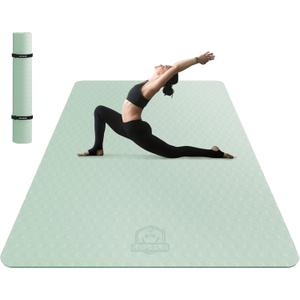 HAPBEAR Extra Large Yoga Mat - 72"x48"/78"x54", 1/4" & 1/3" Thick, Non-Slip, Durable, Eco-Friendly, Wide Exercise Mat for Home Workouts, Yoga, Pilates, Stretching, Meditation (Barefoot Exercise)