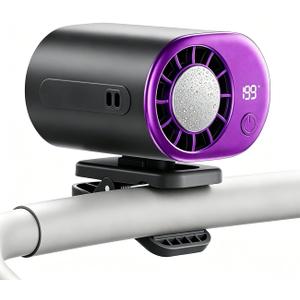 Car Clip on Air Conditioner Fan, Portable Clip On Fan with LED Display, Mini Car Fan, 199 Speeds & 360 Rotation Stroller Fan, USB Rechargeable Personal Fan for Desk, Office, Umbrella, Bike (Black)