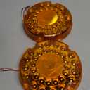 Partsam 2Pcs 7" Round Transit Tail Lights Amber 36 LED, 7 Inch Amber Bus LED Light Round LED Turn Signal and Parking Light [Built-in Reflex Lens] Trailer Truck Taillight with Weathertight Gasket