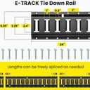 FamilyKit 4 Pack 2' E-Track Rails with Screws, Heavy Duty Steel E Track Tie Downs for Cargo Securement, Heavy Loads Up to 2,000lbs, Ideal for Trucks, Trailers, Vans, Warehouses, Garages (2FT, 4 Pack)