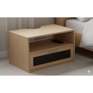 Solid Wood Small Bedside Table with Drawer,Modern Bedside Table,Slim nightstand for Kids Skinny Nightstand Narrow,Bedroom,Study,Toilet(Natural)