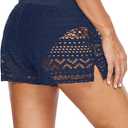 WILLBOND Women Swimsuit Shorts Tankini Swim Briefs Plus Size Bottom Boardshort Summer Swimwear Beach Trunks for Girls (Blue, S)