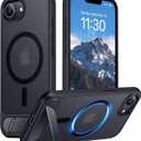 Temdan Magnetic Compatible with iPhone 16E Case, [Built-in Invisible Kickstand][Compatible with MagSafe][Military Grade Shockproof] Slim Translucent Matte Case for iPhone 16E 6.1" 2025
