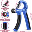 FitBeast Grip Strengthener Forearm Strengthener Hand Grips Strengthener Kit - 5 Pack Adjustable Resistance