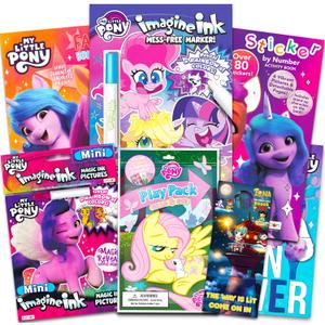 My Little Pony Coloring Book Super Set - Bundle with 4 My Little Pony Books Filled with Games, Puzzles, Stickers and Coloring Activities | MLP Party Supplies