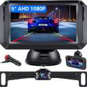 5" AHD 1080P Back Up Camera for Cars Back Up Camera Systems for Truck Backup Camera with Monitor 6 LEDs Night Vision 5 Guide Lines 140 Wide Angle IP68 Reverse Camera Rear View Camera for Vehicle