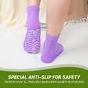CaiDieNu Non Slip Diabetic Ankle Socks: Bamboo Viscose Non Binding Hospital Socks with Grip for Women Men Elderly Edema 9-15