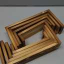 8 Pcs Wood Risers Display Stands, 2 Set Wooden Risers For Table Display, 4 Tier Rectangular Riser Display Stand Wooden For Cupcake, Desserts, Perfume, Collections, Jewelry Showcase