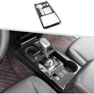 Jimen Compatible with Toyota 4Runner 2010-2023, Gear Shift Panel Cover Interior Trim Accessories (Carbon Fiber)