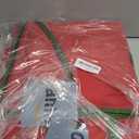 Large 128 Christmas Ornament Storage Box, Adjustable Compartment Dividers, Dual Zipper, Stackable Holiday Decorations Organizer with Lid, Xmas Durable Fabric Bin, Reinforced Handles Space-Saving (Red)