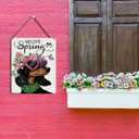 Welcome Spring Dachshund Decor Spring Decorations for Home Office Bathroom Tray Decor Spring Front Door Wall Home Decor 8 X 10 Inch