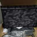 Heated Cat House for Outside, Waterproof Awning & Escape Door Heated Cat Houses for Indoor/Outdoor Cats in Winter, Elevated & Insulated Outdoor Cat Shelter for Feral Cat(Black Camo, 25"x16"x12")