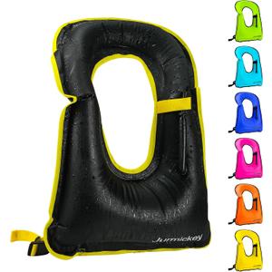 Inflatable Snorkel Vest Adults, Portable Snorkel Jacket, Buoyancy Vest for Snorkeling, Swimming, Kayaking, Boating, Safety Load Up to 220 Ibs