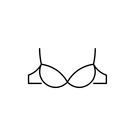 Aoxjox "Serena" Sports Bras, Black and White Color, Size S