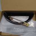 Patio Sliding Door Handle Set with Mortise Lock, Key Cylinder and Face Plate, Full Replacement Handle Lock Set Fits Door Thickness from 1-1/2" to 1-3/4", 3-15/16" Screw Hole Spacing, Black