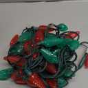 C9 LED Christmas Lights Outdoor,33 Feet 50 LED 8 Lighting Modes Waterproof Connectable Christmas String Lights for Outside Roofline Patio Home Xmas Decorations (Red & Green)